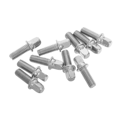 Totority 10個入り ドラム用ネジ ドラムキーボルト 属製 耐久性のある交換部品 打楽器用ハードウェア