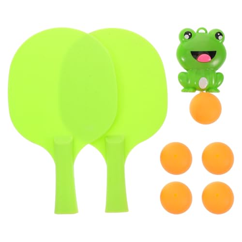 LEDMOMO 卓球トレーニング セット ピンポントレーニング ピンポントレーナー カエル 吊り下げ式 調節可能 卓球 練習 小道具 おもちゃ 子供用 親子スポーツ 室内遊び 屋内 屋外 初心者 誕生日 プレゼント ラケット2個付き