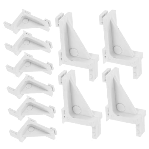 EXHUMKY 10 piezas Soporte de Plástico para Estantes de Refrigerador Clips de Sujeción Ajustables para Neveras para el Almacenamiento Frigoríficos y Congeladores