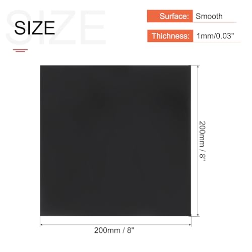 Image of MECCANIXITY Black ABS Plastic Sheet 8 x 8 x 0.04 Inch for Building Model, DIY Crafts, Panel, Pack of 1 Pcs
