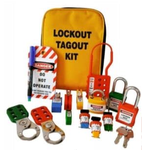 Image of Loto Industrail Safety Lockout Tagout Kit With Pouch Bag LISC-SKT-10