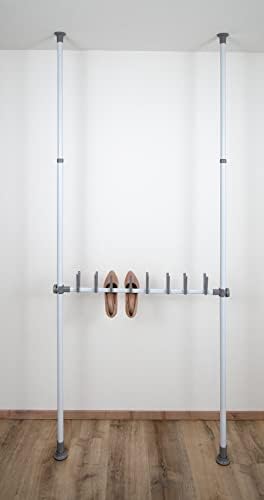 Wenko Rack for 8 Pairs of Shoes, White/Grey, 94 x 10, 5 x 8 cm