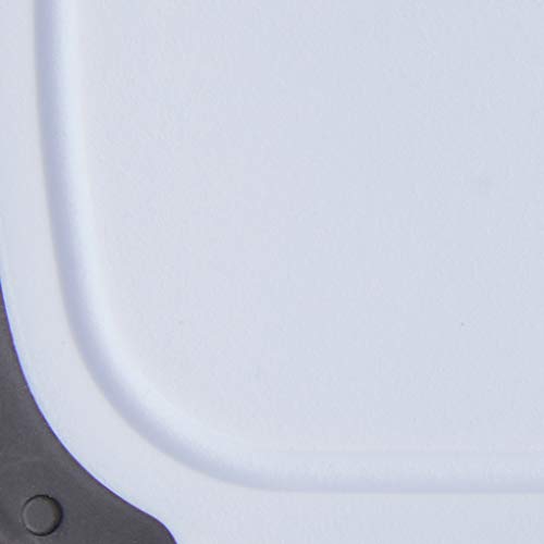 Tábua De Corte 25 X 15 X 1cm Em Polipropileno Branca/preta Weck Branco