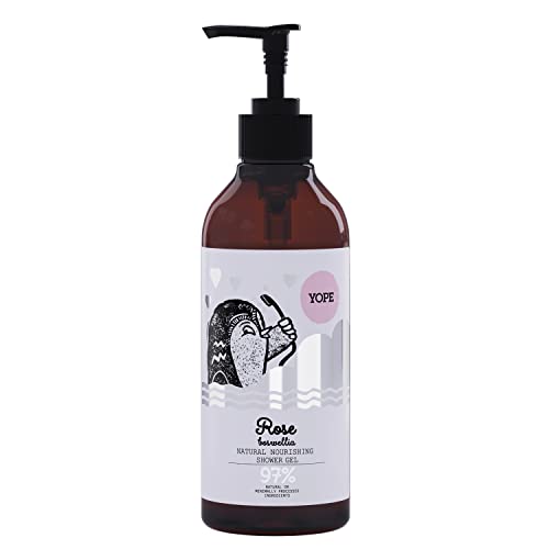 YOPE Natural shower gel, Rose, Boswellia, 400 ml (Pack of 1)