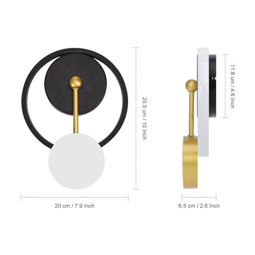 Image of XEYOU 18W Modern Wall Sconce Lighting Indoor LED Creative Wall Light Fixture Clock Shape Decoration Wall Lamp for Living Room Bedroom Stair Corridor