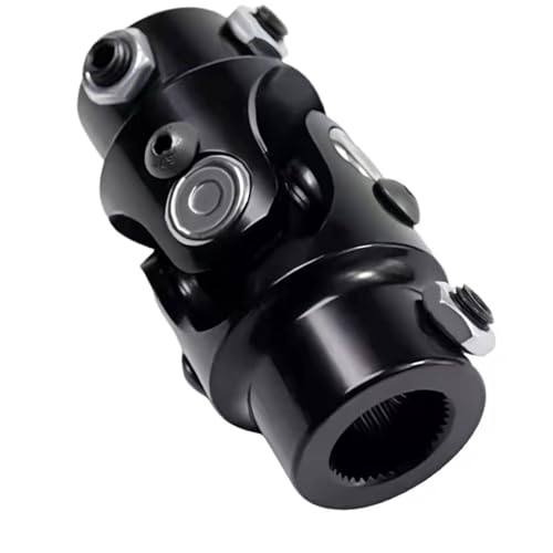 Steering Shaft Universal U Joint Automotive Replacement Universal Joints Coupler U-Joint Coupling (1, Black, 3/4"-36 Spline X 3/4" DD)