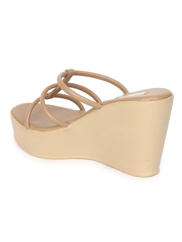 Image of ELLE Women Classic Wedges Heel Slip-On Sandal