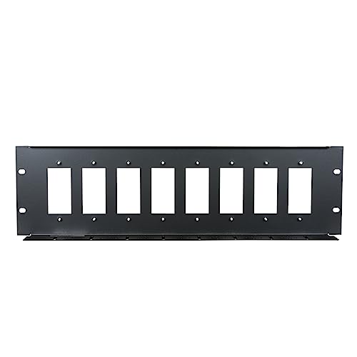 LOWELL D8PID3 Rack Panel-Decora-3U, Mounts 8 Devices,