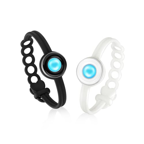 Long Distance Touch Bracelets, Light up & Vibration for Love - Pair of Couples Bracelets Long Distance Relationship Gifts for Girlfriend, Mother-Daughter, Sisters Bluetooth APP Set Up Pairing Jewelry