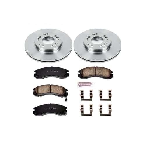 Image of PowerStop Front Brake Kit for Dodge Stealth 1991-96 |Eagle Talon 1993-97 |Mitsubishi 3000GT 1991-99 |Diamante 1992-04 |Eclipse 1992-00 - Z17 Ceramic Brake Pads & Disc Rotors Replacement, KOE798