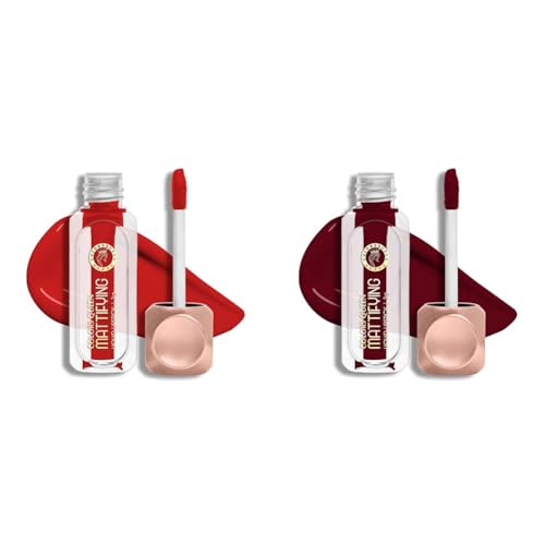 Image of Colors Queen Mattifying Liquid Lipstick for Women Combo Pack of 2 | Long Lasting Liquid Matte Lipstick | Transfer Proof & Waterproof Lipstick Enriched with Vitamin E