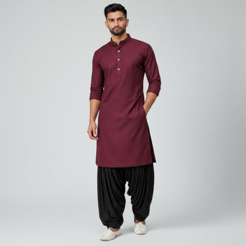 Image of Mens Pure Coton Kurta Dhoti Set | Traditional Ethnic Wear for Festive & Wedding Men's Cotton Kurta with Dhoti Set | Comfortable Ethnic Traditional Outfit Stylish Men's Cotton Kurta Dhoti Set.