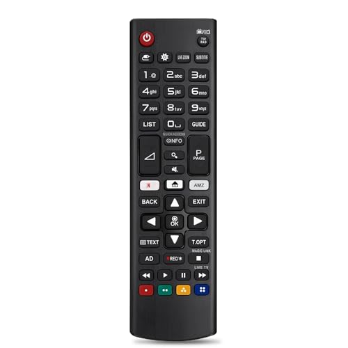 Remplacement Télécommande LG AKB75095308, Télécommande Universelle LG Compatible avec Tous Les Téléviseurs LG Smart TV/LCD/LED/4K/8K, Aucune Configuration Requise,...