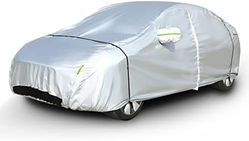 TESFEEL Car Cover for Tesla Model Y 2023-2020, All Weather Full Cover Sun UV Rain Snow Wind Protection with 210T Oxford&Soft Cotton, Driver Side&Charge Part&Rear Trunk Opening Heavy Duty Car Cover
