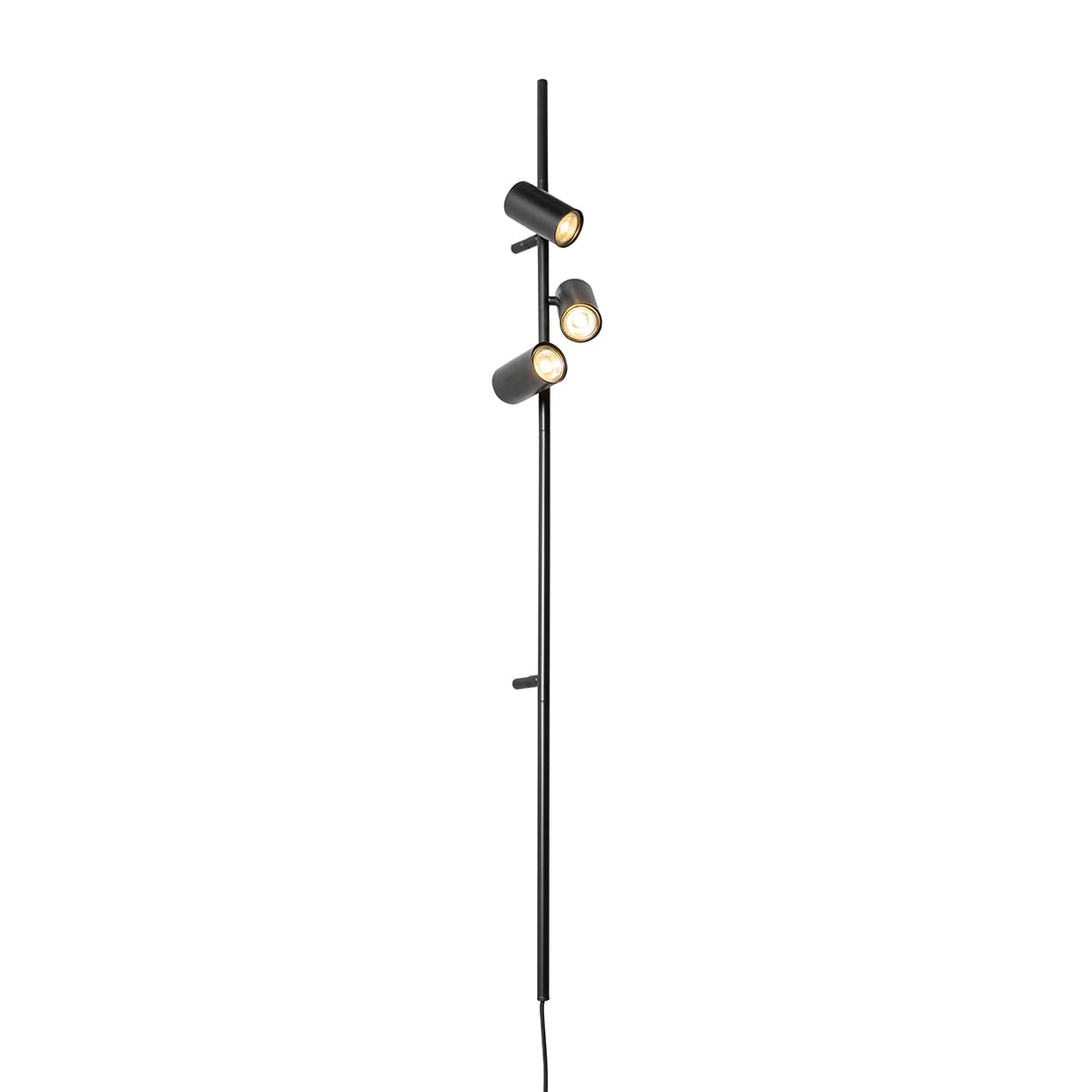 Qazqa jeana luxe - Applique con interruttore Moderno - 3 luce - L 14 cm - Nero - Moderno - Soggiorno I Camera da letto I Sala da Pranzo I Cucina