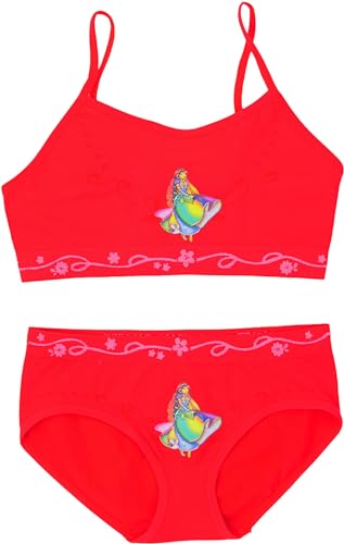 Image of ToBeInStyle Girl Pack of 6 Set Spaghetti Strap Training Bras & Boyshorts Bikinis