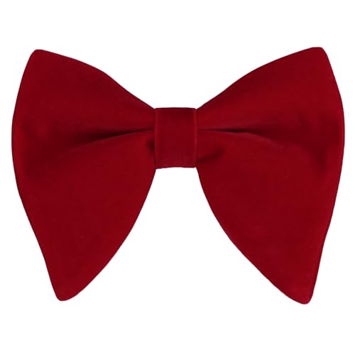Image of Alizeal Velvet Pre-tied Adjustable Bow Tie for Men Oversize Formal Solid Tuxedo Bowtie