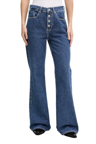 Karl Lagerfeld Jeans Femme High Rise Flare Jean évasé bleu