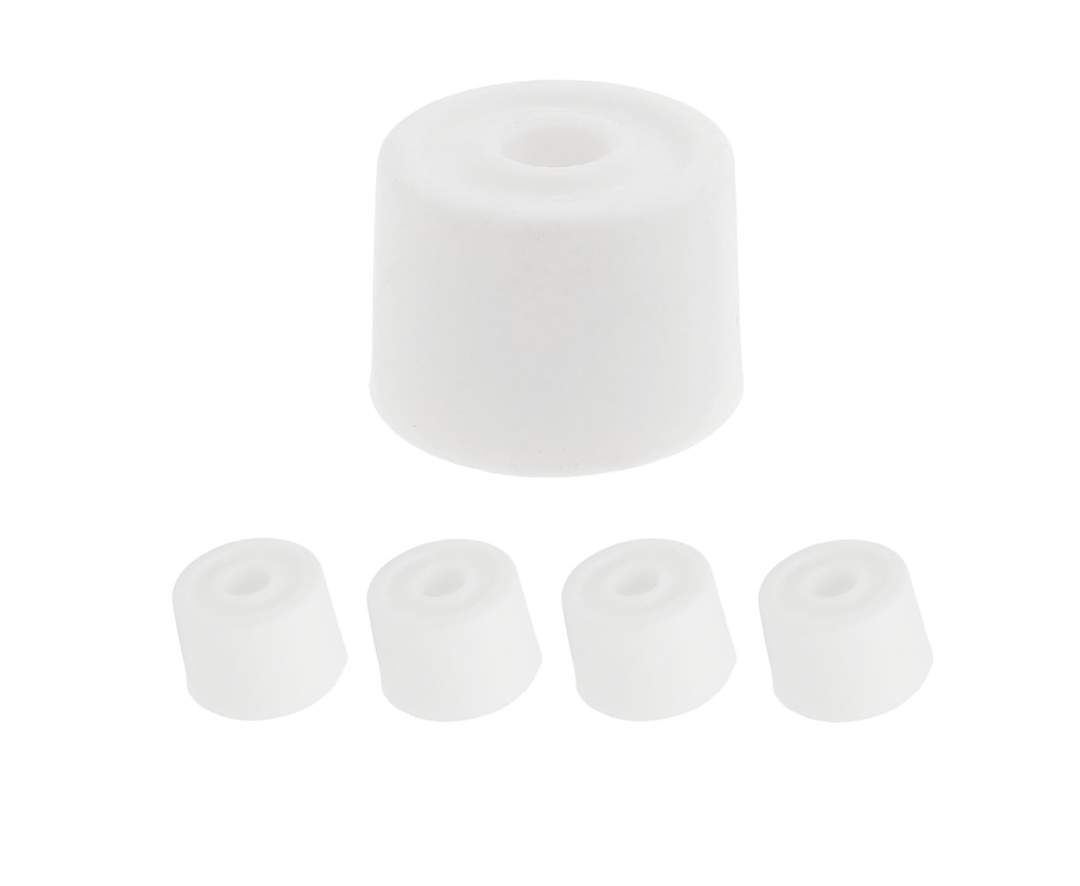 Lifeswonderful - 4pcs Silicone Rubber Door Stops or Screw-On Feet, Buffers, Stoppers - 35mm Diameter - White
