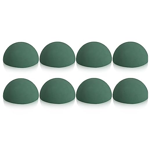 8 Pcs Half Ball Floral Dry Foam