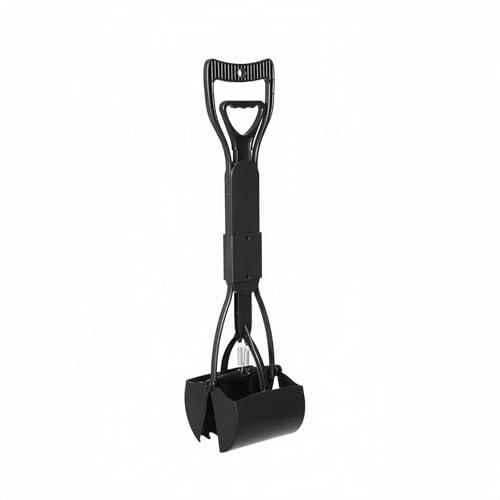 BARGAIN FACTORY Dog Pooper Scooper 60cm Long Handle Foldable Pet Waste Picker for Gravel Dirt Grass No Bending Design