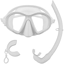 Blue Reef White Freediving Mask & Snorkel Set