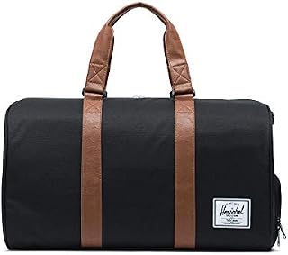Herschel Novel, Black/Tan Synthetic Leather, Classic 42.5L