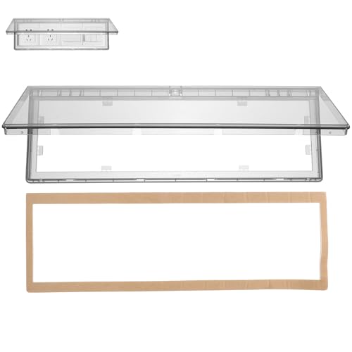 WOONEKY Caja Impermeable Para Enchufe De Pared De 4 Posiciones Protector Adhesivo Antisalpicaduras Para Interruptor Y De Corriente Diseño Ultradelgado Resistente Al Polvo Y Al Agua
