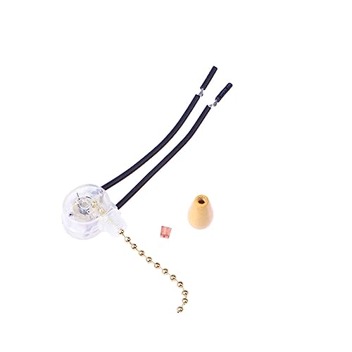 Generico Interruttore a Catena Di Trazione Per Lampade Da Soffitto Compatibile Ventilatori Design in Plastica Dorata Facile Installazione Accessorio Per Soggiorni e Camere Da Letto