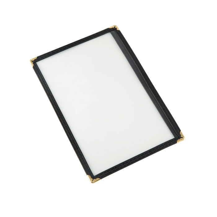 CAC Foodservice 1 Pocket Menu Cover MCP1-58GN Green 8.5x5.5 inch image 3