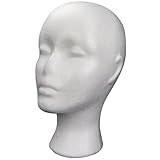 CLISPEED マネキンヘッドスタンド ウィッグホルダー かつらヘッドマネキン 白 発泡スチロール製 シンプルデザイン モダンスタイル ホーム装飾 長期使用可能 一時的な展示や小売ディスプレイに最適