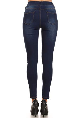 Women's Skinny Jeans Elastic Waist Pull On Jeggings Denim Pants with Pockets Regular - Plus Size3