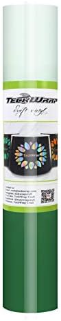 TECKWRAP Cool Blue Color Changing Vinyl,Translucent White Turns Bright Blue When Cold, Adhesive Vinyl for Craft Cutter, Stickers, Decals, 1ft x5ft