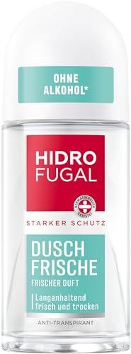 Hidrofugal DUSCH FRISCHE Roll-on, starker Antitranspirant Schutz gegen Achselnässe und Körpergeruch, Deo ohne Ethylalkohol mit frischem Duft (50 ml)