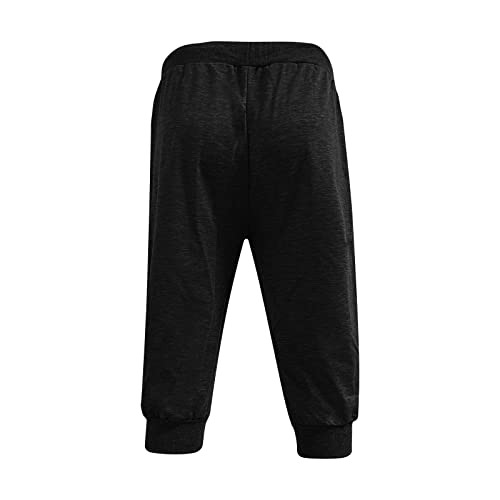 Men's 3/4 Joggers Capri Pants Slim Athletic Shorts Training Running Workout Gym Yoga Capri Joggers Tapered Pockets Sweatpants #TOP4