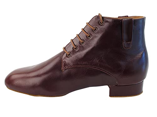 Very Fine Dance Shoes - Latin Salsa Tango Ballroom Dance Boots For Men - Rccl9001-1-Inch Heel + Free Shoe Bag (Dark Tan Leather, Size 10) #TOP3