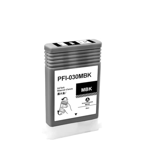 Cartouche PFI-030 MBK d'encre pigment noir mat étanche 55 ML pour imprimante Canon ImagePrograf TA-20