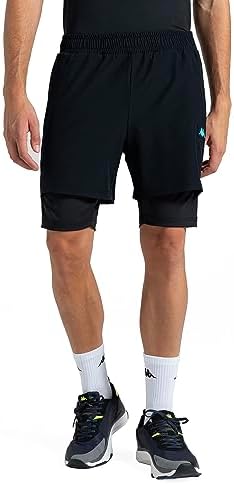 KAPPA Erkek KOMBAT EFRI Taytlı Şort, BLACK, S - Görsel 1