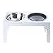 APGLSXY Raised Dog Bowl Pet Double Bowl Slow Feeder Bowl Adjustable Height Cat Feeder