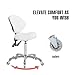 FRNIAMC Hydraulic Saddle Rolling Adjustable, Heavy-Duty (350 lbs) Stool Chair for Beauty Salon Massage Dental Clinic Home Office Use(White, Updated to Soft Wheels)