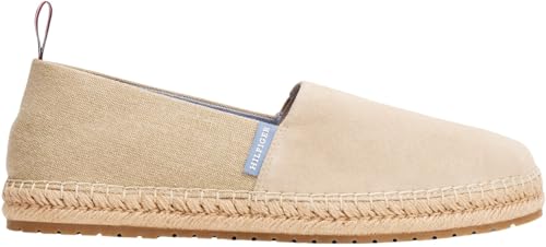 Tommy Hilfiger Herren Espadrilles Flex Mix aus Wildleder, Beige (Sandalwood), 42