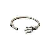 Mode-Dekorationsarmbänder Silber -Fußkettchen for Frauen, 925 Sterling Silber Armbangle Vintage Distressed Anker Gabel Punk Gothic Manschette Mangel einstellbar offenes Amulettarmband Eternität Schmuc