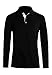 KUYIGO Mens Classic Dry Fit Long Sleeve Golf Polo Shirts Casual Basic Designed with Cotton Tops XX-Large Black