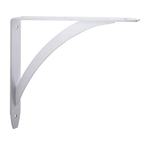 Home Master Hardware 9 3/4 Inch Decorative Shelf Brackets Shelf Support Corner Brace Joint Right Angle Bracket White With Screws 10 Pack #TOP1
