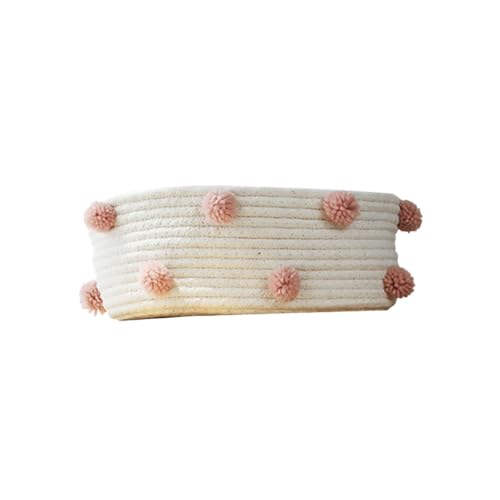 SOLUSTRE Panier de Rangement Tressé Créatif Coton pour Décorer Table ou Guéridon et Ranger Téléphones Clés
