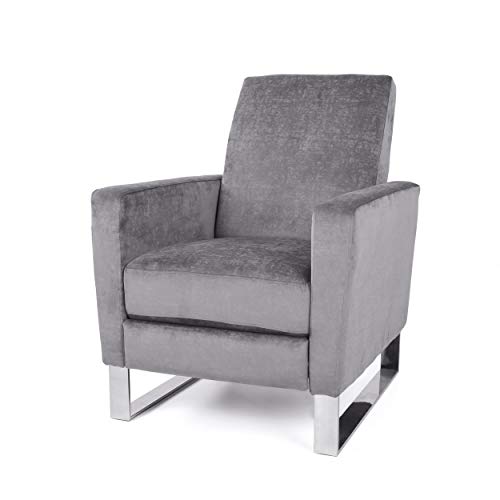 Modern High Leg Recliner in Grey
