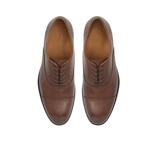 Image of Brooks Brothers Men's Carnegie Leather Oxford Lace-Up Dress Shoe