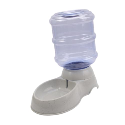 Generic ペットフィーダー自動フードディスペンサー広口設計乾燥フード対応残量確認簡単組立犬猫子犬子猫家庭用に適用, 灰色の給水