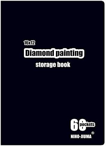 A3 Diamond Painting Storage Book, 60 Pages Diamond Art Portfolio Presentation Book for 12x16 Diamond Painting, Diamond Painting Portfolio.