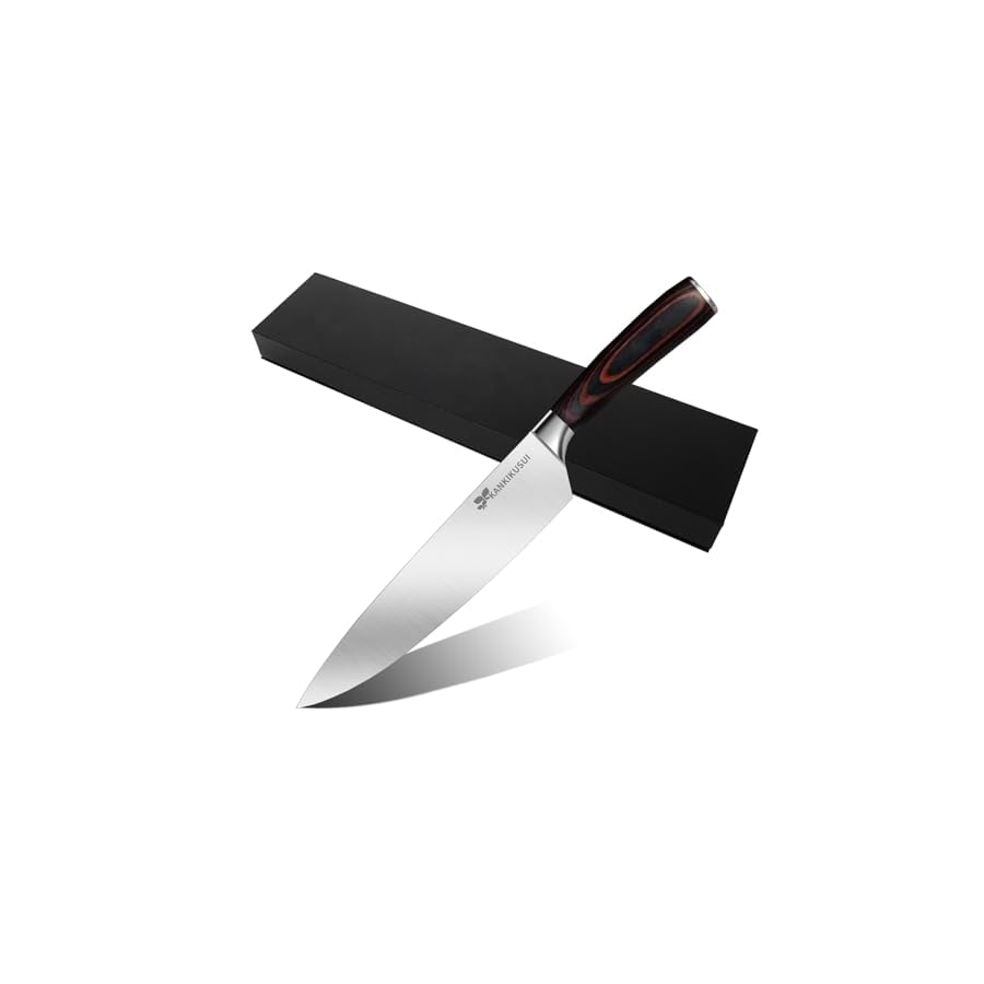 KANKIKUSUI-Sharp-Chef-Knife-8-inches-Cutting-Cooking-Kitchen-Knife-High-Carbon-Steel-Sharp-Knives-Professional-Meat-Knife-with-Ergonomic-Handle-with-Premium-Gift-Box KANKIKUSUI Sharp Chef Knife 8 inches Cutting & Cooking Kitchen Knife - High Carbon Steel Sharp Knives Professional Meat Knife with Ergonomic Handle, with Premium Gift Box
